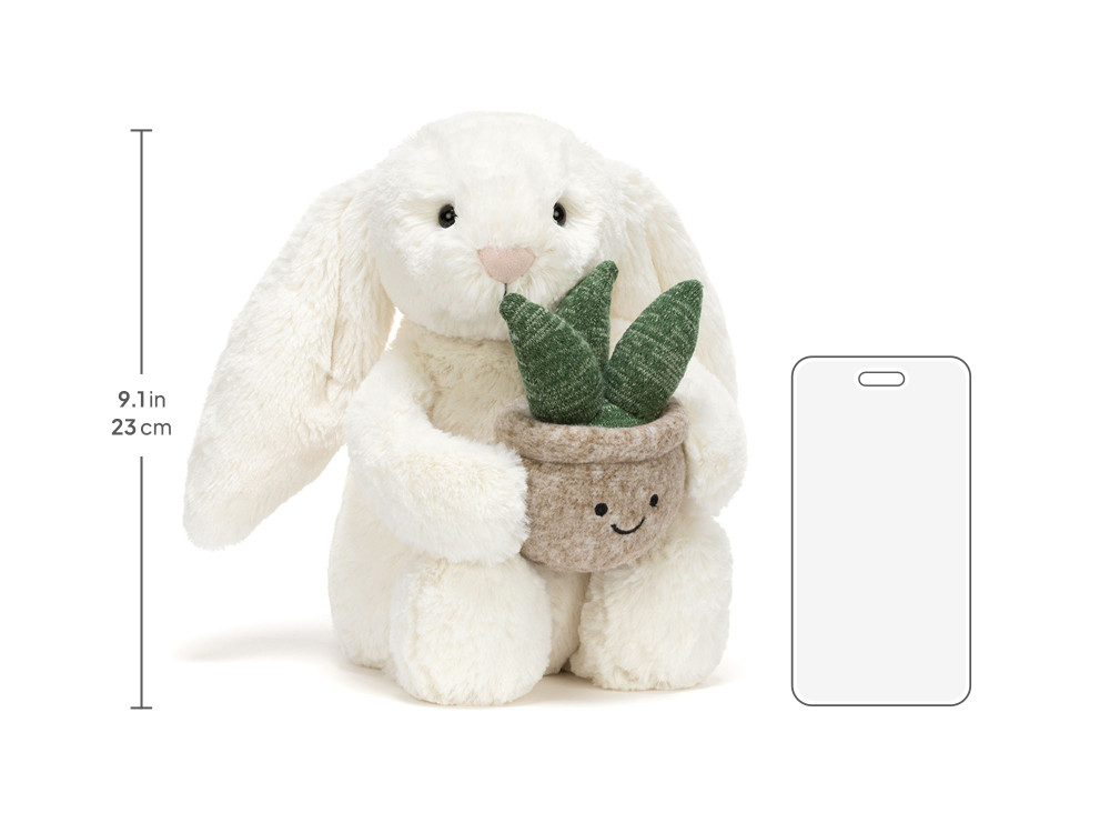 Cream Bunny with Plant - Image 6