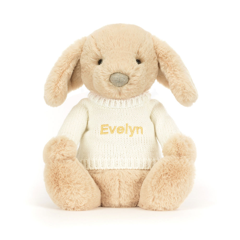 Bashful Luxe Puppy Orlando with Personalized Cream Jumper - Image 4