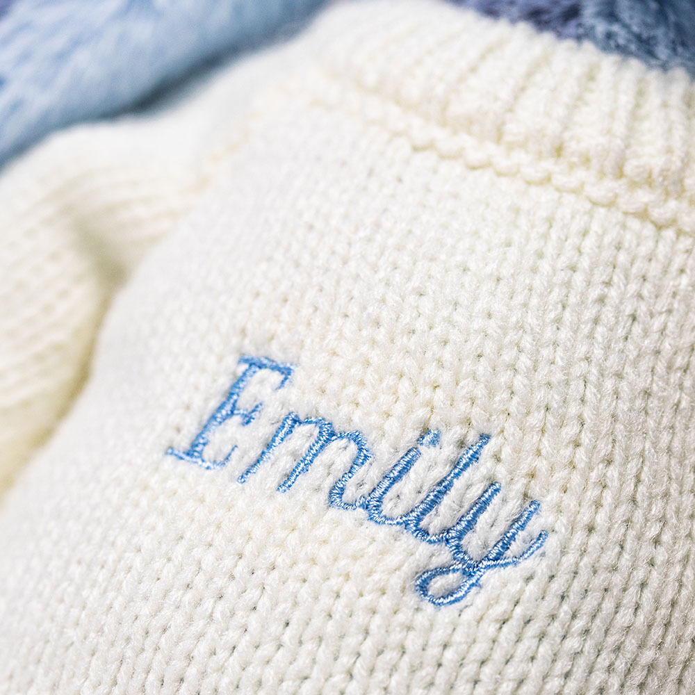 Puddlesea Bunny with Personalized Cream Jumper - Image 2