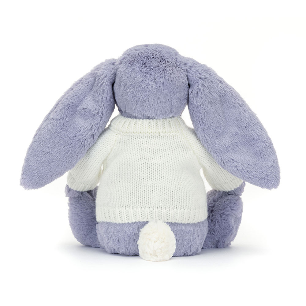 Bashful Viola Bunny with Personalized Cream Jumper - Image 4