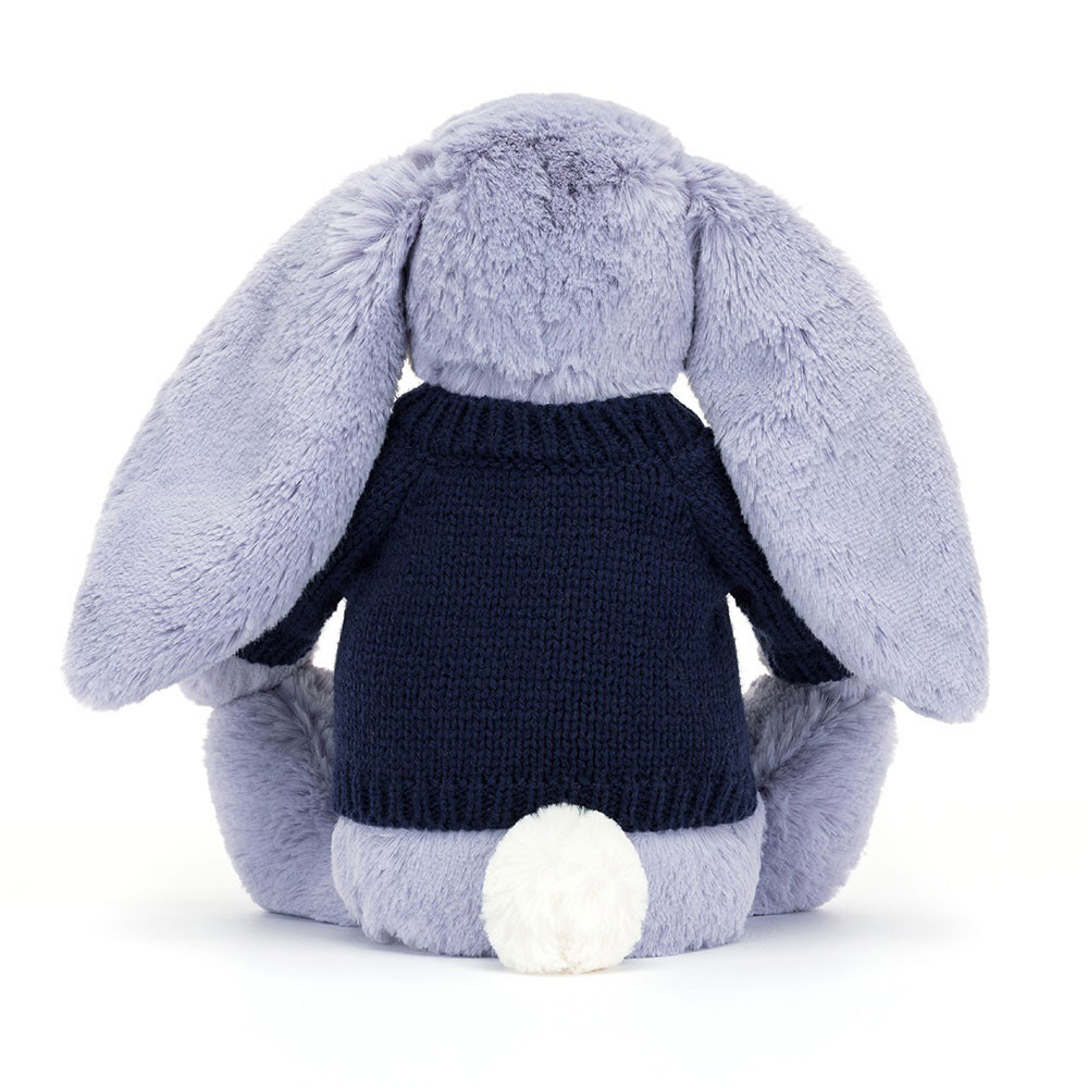 Bashful Viola Bunny with Personalized Navy Jumper - Image 4