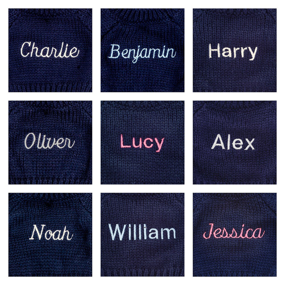 Bashful Blue Bunny with Personalized Navy Jumper - Image 2