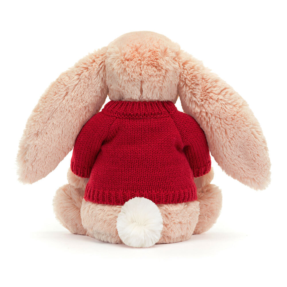 Bashful Blush Bunny with Personalized Red Jumper - Image 5