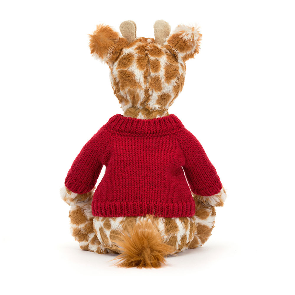 Bashful Giraffe with Personalized Red Jumper - Image 4