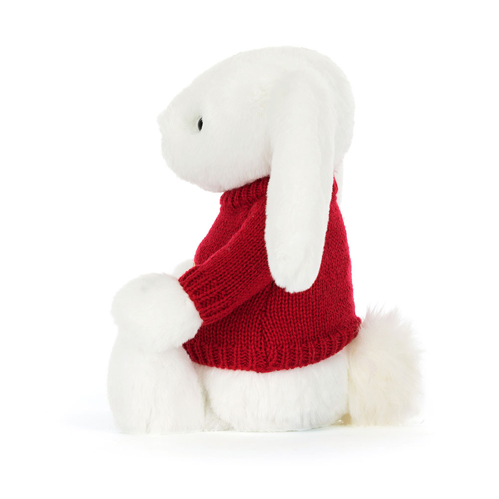 Bashful Luxe Bunny Luna with Personalized Red Jumper - Image 3
