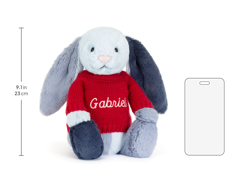 Puddlesea Bunny with Personalized Red Jumper - Image 6