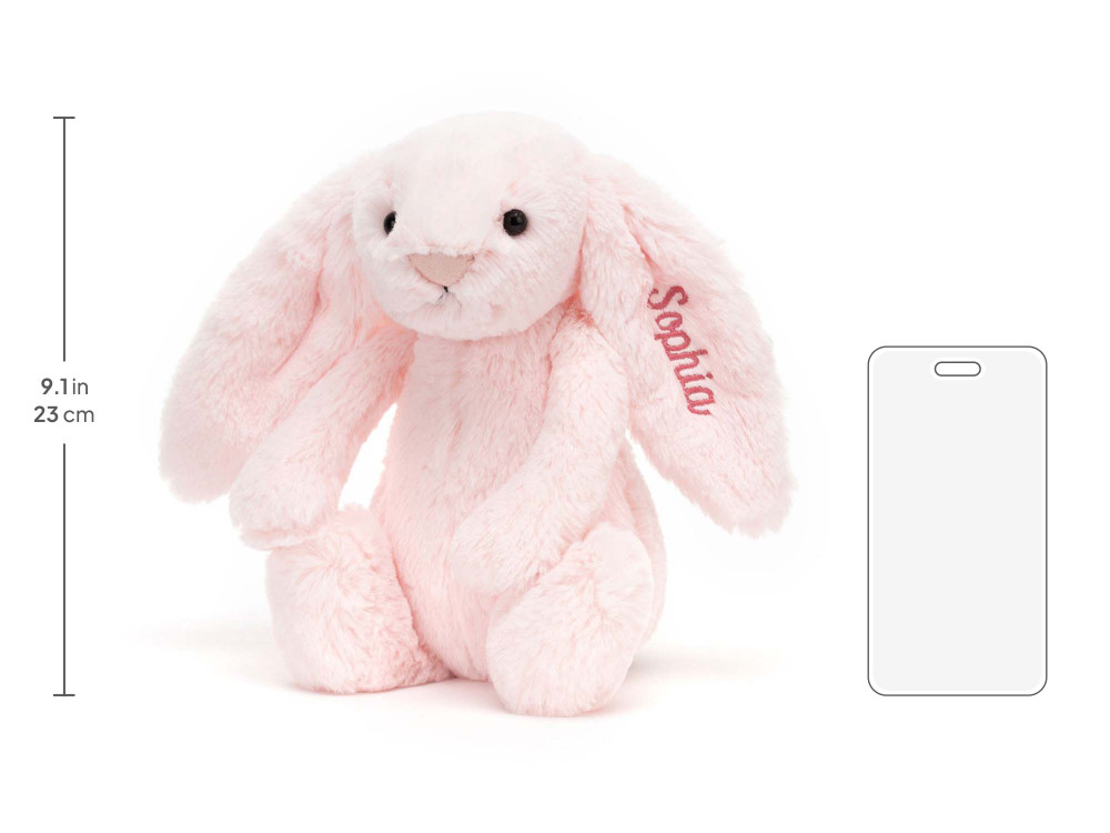 Personalized Bashful Pink Bunny Medium - Image 5